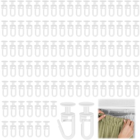 Adsamm 100-Pack White Plastic Furniture Gliders With Nails - 13mm Diameter Floor Protectors