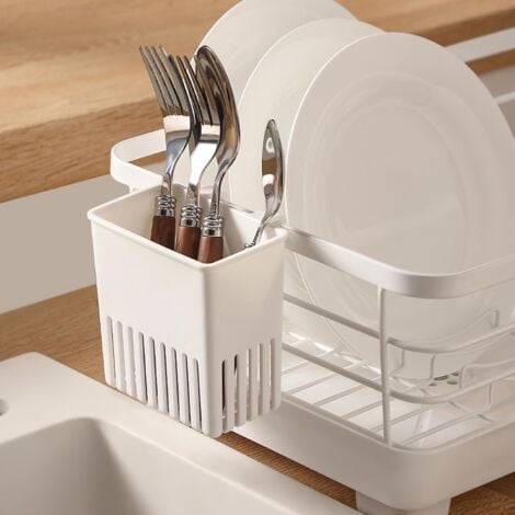 CSPARKV Utensil Drainer, Utensil Holder - Kitchen Utensil Drying Basket, Drying Rack, Silverware Holder and Cutlery Drainer for Spoons and Chopsticks