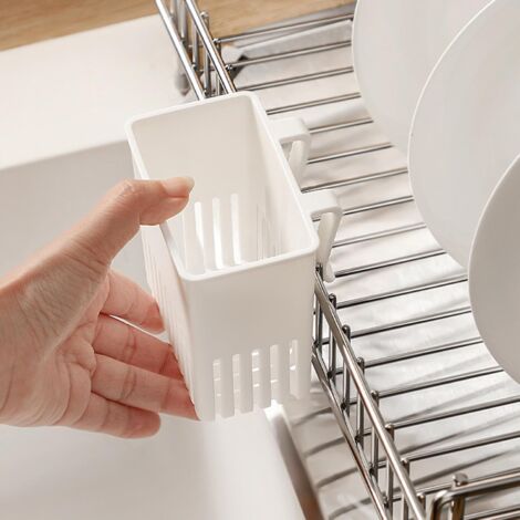 CSPARKV Utensil Drainer, Utensil Holder - Kitchen Utensil Drying Basket, Drying Rack, Silverware Holder and Cutlery Drainer for Spoons and Chopsticks