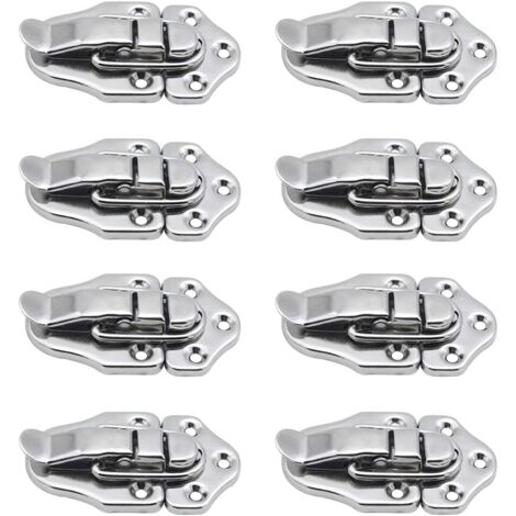 CSPARKV Silver 8 Toggle Clasp Latches Toggle Lock Lever Clasp for Jewelry Box Gift Boxes Toolbox Suitcase and Chest (1/5)