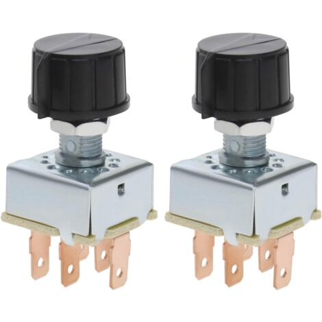 CSPARKV 2Pcs AC Air Conditioning Rotary Knob 3 Speed Fan Switch Air Conditioning Control Universal Rotary Replacement for Car