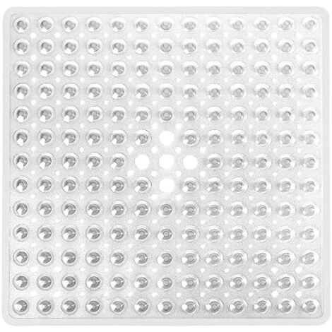 CSPARKV Square Non-Slip Bath Mat with Suction Cups - Durable and Stylish Non-Slip Shower Mat - Modern Design - Quality Suction Cups - Machine Washable and Latex Free (1/4)