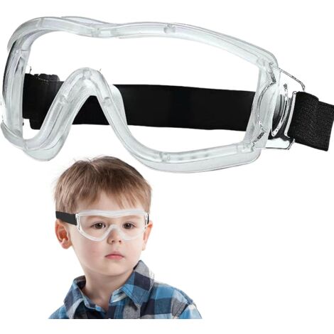CSPARKV Kids Safety Glasses, Clear Anti-Fog Safety Glasses, Waterproof