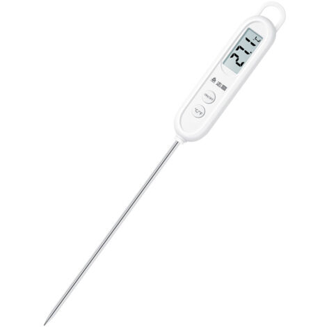 CSPARKV Kitchen Thermometer, Meat Thermometer, Digital Thermometer with Long Probe, Food Thermometer, Cooking Thermometer with LCD Display °F/°C Button, for Barbecue, Pastry (1/5)