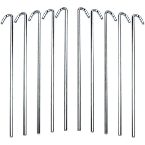 24 Stück Zeltheringe Aus Metall – 30,5 Cm Lang, 8 Mm Stark, Verzinkt, Für Zelt, Pavillon, Trampolin