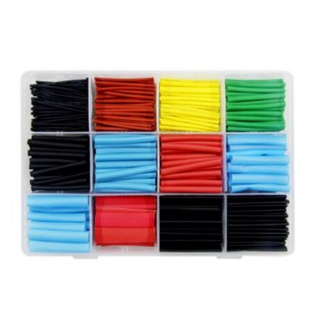 Digitalkey Schrumpfschlauch-Set – 530 Teile, 5 Farben, 12 Größen (1,5–10 Mm), 45 Mm Lang, 2:1 Schrumpfverhältnis