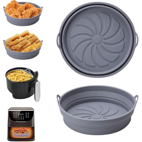 Uikdjgu Heißluftfritteuse Körbe 2er Set - Edelstahl Grillkorb 30x22cm Spülmaschinenfest