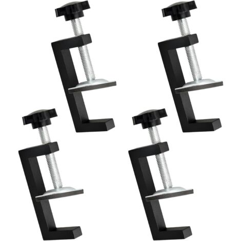 Jhanw 2er Set C-Klemmen Mit M10 Gewinde - Stahl Schreibtischklemmen Für Lampe Mikrofon