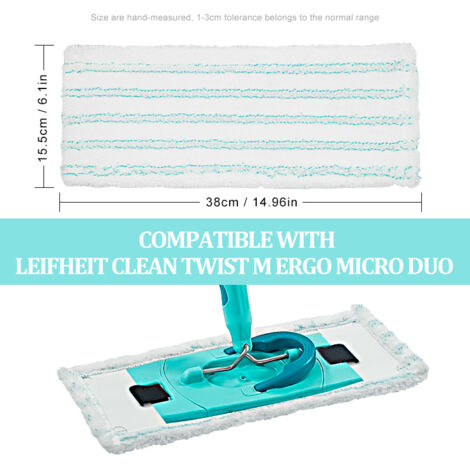 KEEPOW 3 Wischbezug Für Leifheit Clean Twist M Ergo Micro Duo Power