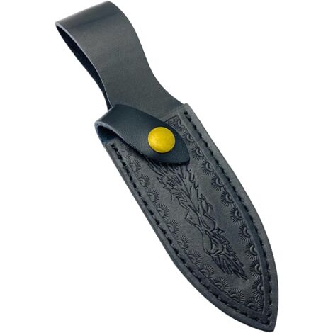 Leder Messertasche Für Gürtel - Mit Druckknopf, Universell | Passt Für Messer Bis 12 Cm | Ideal Für Outdoor & Camping