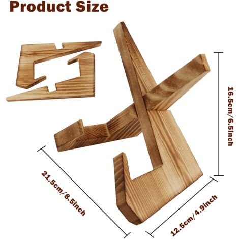 Kochbuchständer Aus Holz – Verstellbarer, Faltbarer Rezeptehalter Im Bauernhausstil, Für Küche & Tisch
