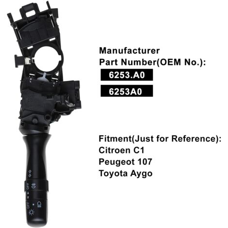 Interruptor De Luz Indicadora Para Peugeot 107/Citroën C1/Toyota Aygo - Número OEM 6253A0