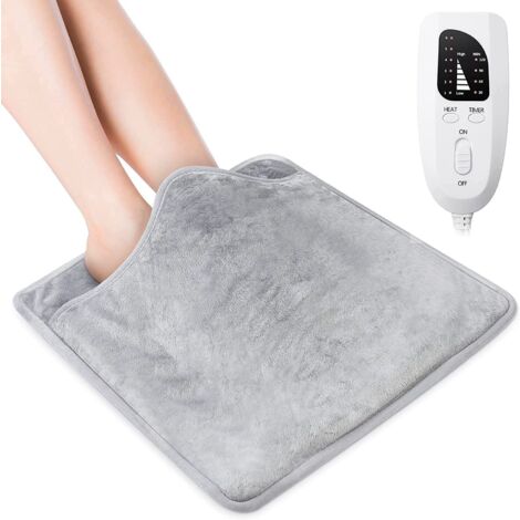 Coussin Chauffant 50x60 Cm - 5 Niveaux Chaleur - Arrêt Auto - Bleu Foncé
