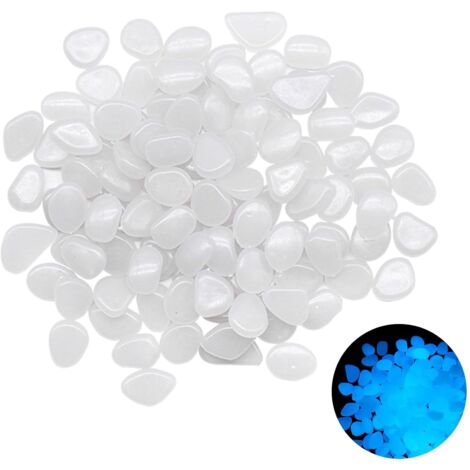 500 Pierres Lumineuses Phosphorescentes 1-1,5 Cm - Cailloux Blancs Brillent Dans Le Noir - Pour Jardin, Pots, Aquariums, Allées