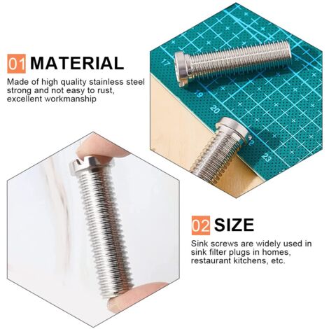 Lot De 4 Vis Miroir Capuchon Décoratif Acier Inoxydable Brossé 18mm - Uxcell - Neuf