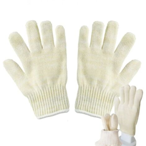 Gant Et Manique De Cuisine Résistants à La Chaleur - Motif Loup Vintage, Protection Jusqu'à 250°C, Lavable