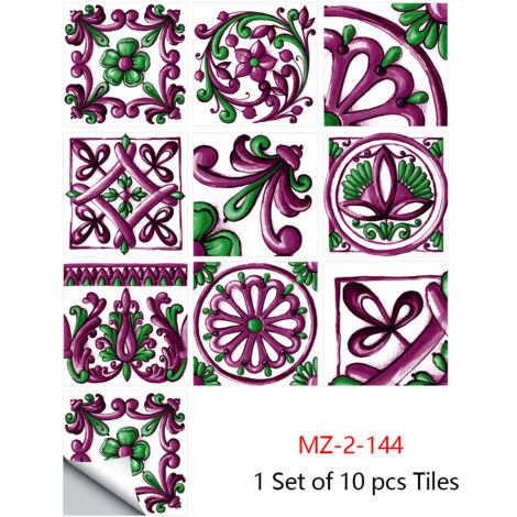 16 Stück Marmor Fliesenaufkleber 15x15cm - Selbstklebende PVC Folie Für Küche Und Bad