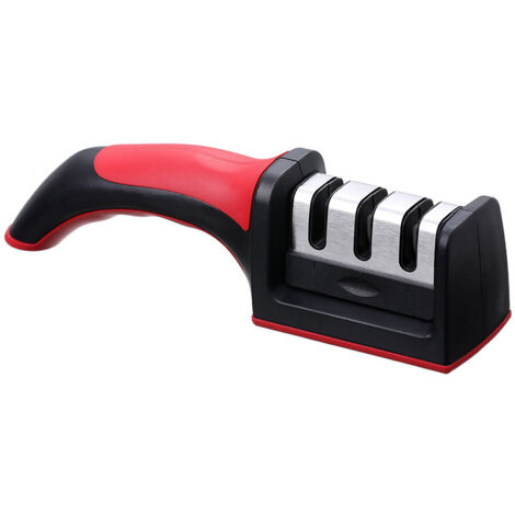 4-in-1 Messerschärfer - Für Küchenmesser, Äxte, Macheten & Rasenmäher Mit Keramik & Stahl