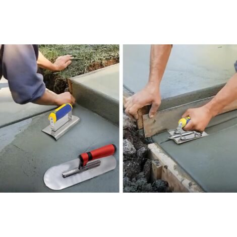 ZYWUOY Edelstahl Beton-Handkanten-Fugen-Set – 4 Stück, Ergonomisch, Mit Nietkonstruktion, Für Putz & Zement