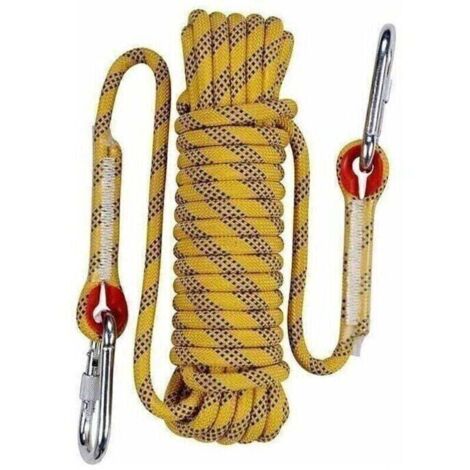 Baum-Zugseil Für Baumpfleger – 1,9 Cm Durchmesser, 15 M Länge, 72 Stränge, Polyester, Orange, Bruchfest 78 KN