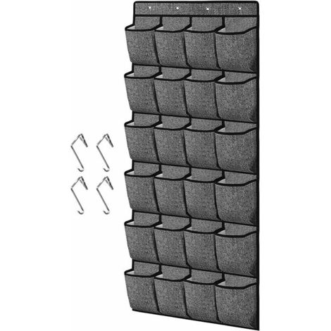 Godneei Schuhregal Hängend - 3 Fächer & 4 Netztaschen Für Tür