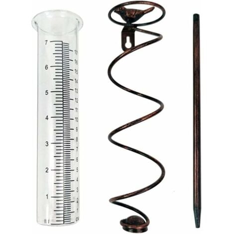 Regenmesser Für Garten 18cm - Edelstahl Niederschlagsmesser Mit Erdspieß