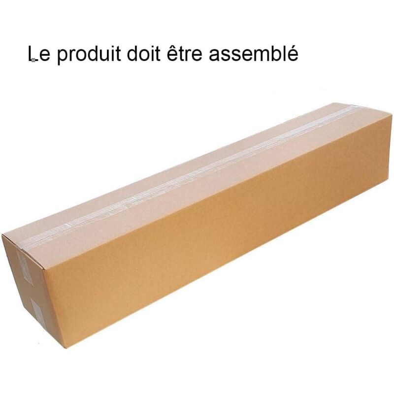 Lit 140x190 IZTOSS Avec Sommier Tapissier Blanc - Structure Robuste & Grand Rangement