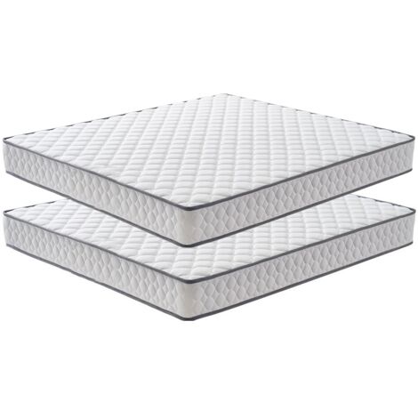 Iztoss – Lot de 2 matelas 140x190cm – Épaisseur 14 cm – Mousse à mémoire de forme haute densité – 7 zones de confort – Conception respirante
