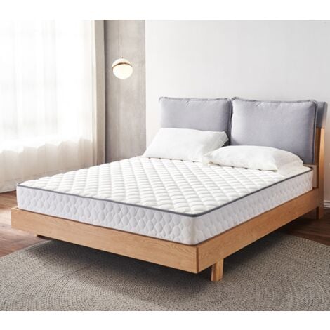 Ensemble Matelas et Couette et 2 Oreillers - Matelas 140x190x15cm + 1 Couette 220x240cm + 2 Oreillers 60x60cm - Zones de Confort Mousse Adaptative (Tous dans un colis)