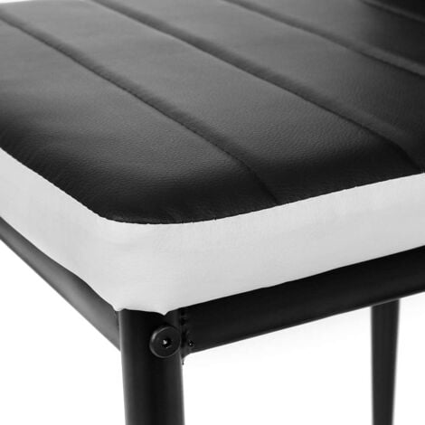 Lot de 6 Chaise Cuisine, Chaise de Salle à Manger, Dossier Haut de la Cuisine, Chaise de Salle à Manger Confortable et Durable - Blanc (6)