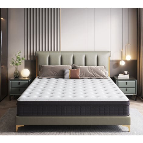 Matelas 140x190cm - Épaisseur 26 cm - Luxe Matelas Mémoire de Forme pour Adulte Enfant - 7 Zones de Confort Mousse Mémoire Adaptative
