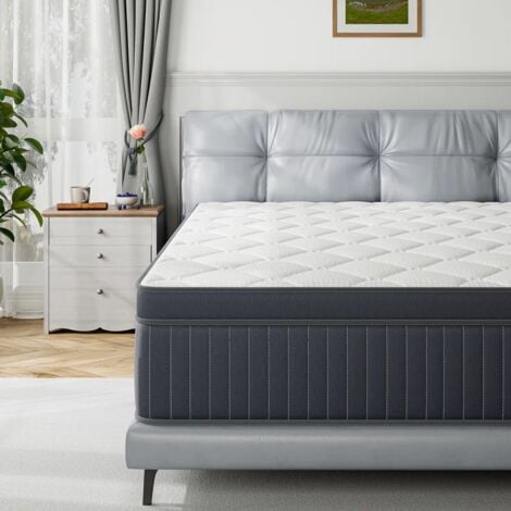 Matelas 140x190cm - Épaisseur 26 cm - Luxe Matelas Mémoire de Forme pour Adulte Enfant - 7 Zones de Confort Mousse Mémoire Adaptative