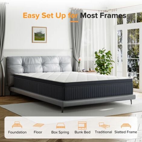 Matelas 140x190cm - Épaisseur 26 cm - Luxe Matelas Mémoire de Forme pour Adulte Enfant - 7 Zones de Confort Mousse Mémoire Adaptative