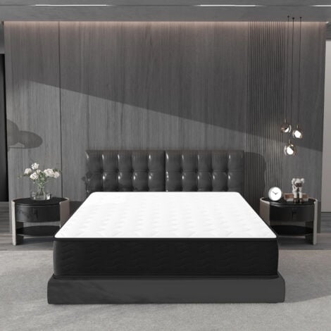 Matelas 90x190 cm à Ressort - Épaisseur 20cm - Matelas à Ressort avec Mousse de Mémoire de Forme - zones de confort adaptative (90x190x20cm)
