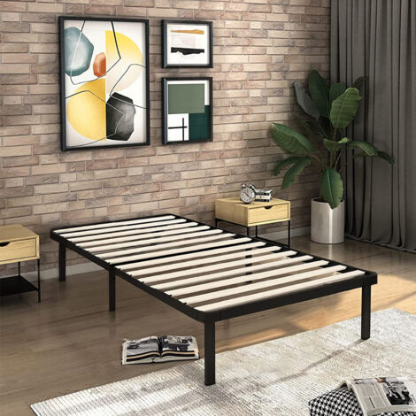 Iztoss – Sommier à lattes 90x190cm – Bois massif et acier – Épaisseur 26cm – 14 lattes – Hauteur sous le lit 26cm – Installation rapide en moins de 30 min