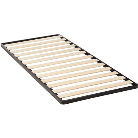 Iztoss – Sommier à lattes 90x190cm en bois massif et acier – 13 lattes pour soutien optimal – Assemblage rapide en 30 minutes – Design silencieux