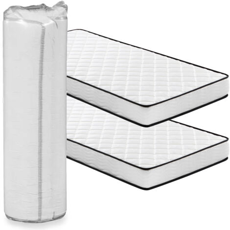 Iztoss – Lot de 2 matelas 90x200cm – Épaisseur 15 cm – Mousse à mémoire de forme haute densité – 7 zones de confort – Conception respirante