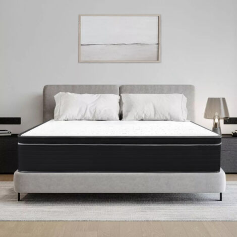 Iztoss – Matelas mémoire de forme 160x200 cm – Épaisseur 25 cm – 7 zones de soutien – Fermeté modérée pour confort optimal