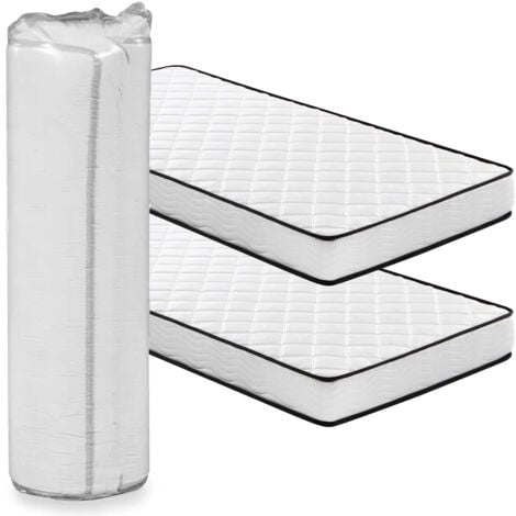 Lot 2 - Matelas 90x190cm - Épaisseur 15 cm - Luxe Matelas Mémoire de Forme pour Adulte Enfant - 7 Zones de Confort Mousse Mémoire Adaptative (Deux Matelas dans un Colis)