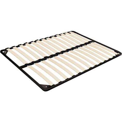 Bolli – Sommier à lattes 140x190 cm – Structure en bois massif et acier – Soutien optimal sans grincements – Assemblage facile en 30 minutes