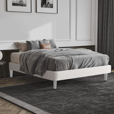 Bolli – Sommier tapissier 140x190cm – Cadre à lattes en bois massif – Ultra stabilité et assemblage rapide en 30 minutes – Pour adulte - LIT 140 X