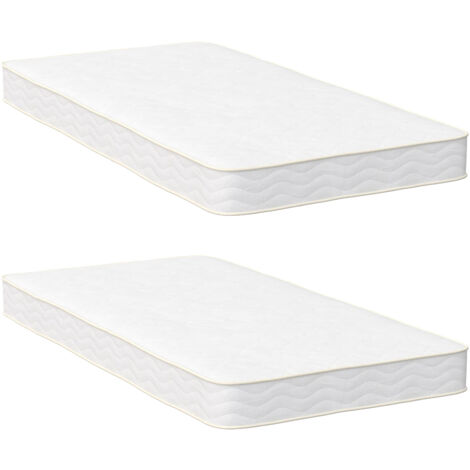 Bolli – Matelas mémoire de forme 90x190 cm – Lot de 2 – Mousse haute densité – 7 zones de confort – Fermeté modérée pour soutien optimal