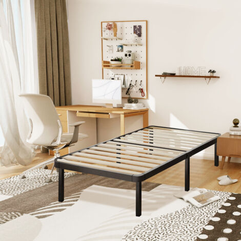 Bolli – Sommier 90x190cm à lattes en bois massif – 6 pieds renforcés – Structure silencieuse et stable – Assemblage facile en 30 minutes