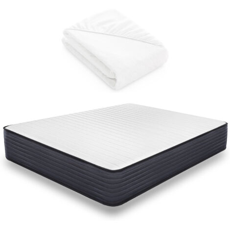 Iztoss – Matelas mousse 140x190 cm – Confort équilibré – Mousse haute qualité – Imperméable et respirant – Drap-housse inclus