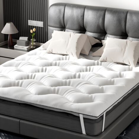 Surmatelas 140x190 cm - Épaisseur 4 cm - Surmatelas Moelleux en Microfibre  - Matelas Topper convient aux Matelas 140x190 cm pour Adulte Enfant