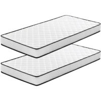 Iztoss – Lot de 2 matelas mémoire de forme 90x200cm – Épaisseur 16cm – 7 zones de confort – Super respirant – Emballage sous vide