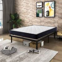 Bolli – Lit 160x200 – Ensemble sommier et matelas avec matelas mémoire de forme 160x200x20 – Sommier robuste avec lattes en bois – Livraison rapide