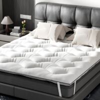 Surmatelas 140x190 cm - Épaisseur 4 cm - Surmatelas Moelleux en Microfibre - Matelas Topper convient aux Matelas 140x190 cm pour Adulte Enfant
