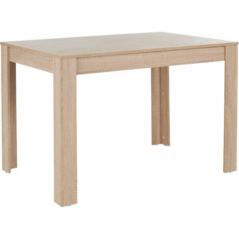 Lynn Table à manger en effet chêne 6 personnes L120 (1/5)