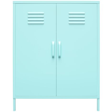 Cache Armoire à 2 portes en métal vert (1/4)